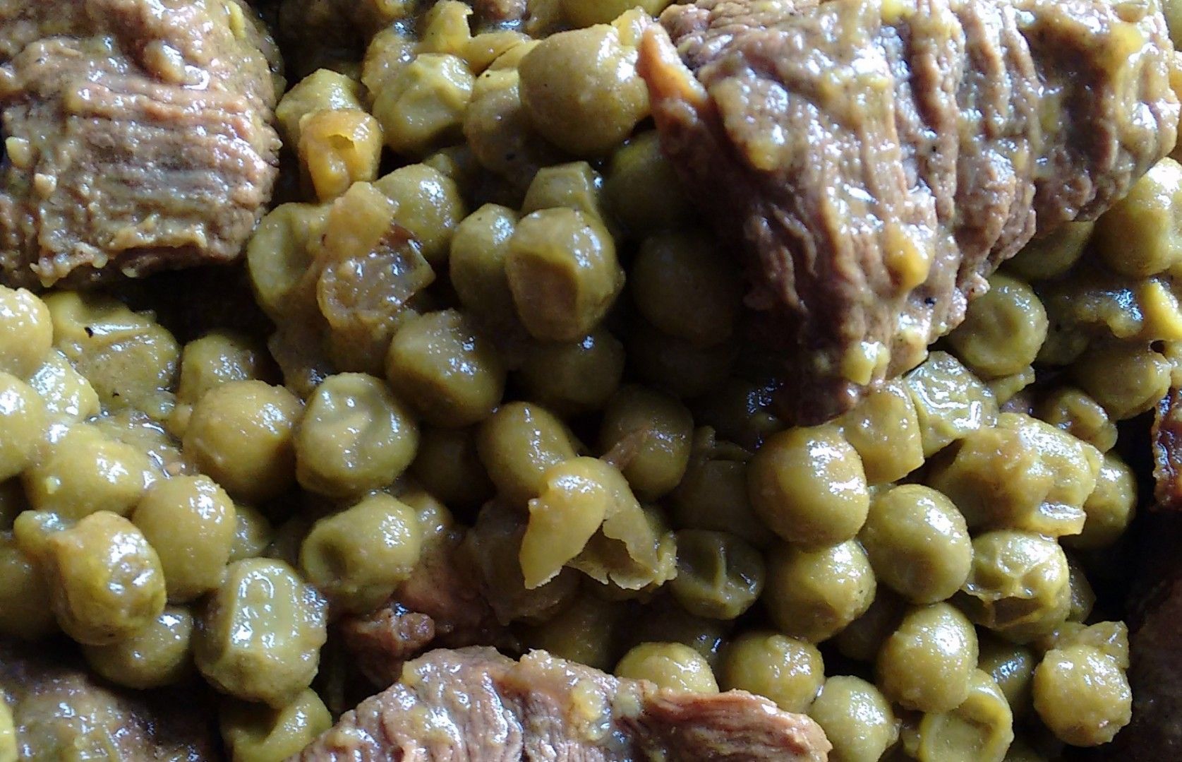 Receta de Carne con chicharos - La cocina de Kika - Guiso fácil y sano